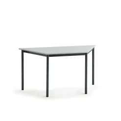 Pöytä BORÅS TRAPETS 1400x700x720 mm, valkoinen laminaatti, antrasiitinharmaa