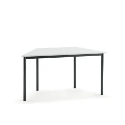 Pöytä BORÅS TRAPETS 1200x600x720 mm, valkoinen laminaatti, antrasiitinharmaa