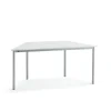 Pöytä BORÅS TRAPETS 1600x800x720 mm, valkoinen laminaatti, hopeanharmaa