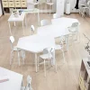 Pöytä BORÅS TRAPETS 1400x700x720 mm, valkoinen laminaatti, valkoinen