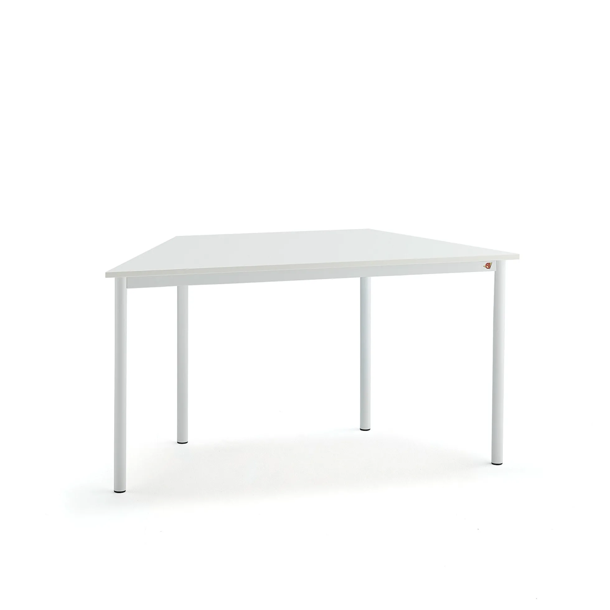 Pöytä BORÅS TRAPETS 1400x700x720 mm, valkoinen laminaatti, valkoinen