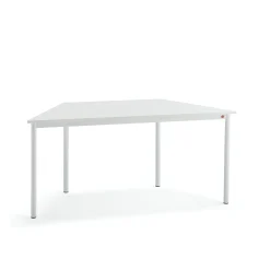 Pöytä BORÅS TRAPETS 1600x800x720 mm, valkoinen laminaatti, valkoinen