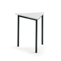 Pöytä BORÅS TRIANGEL 700x700x720 mm, valkoinen laminaatti, antrasiitinharmaa