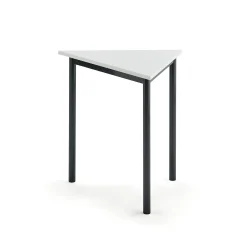 Pöytä BORÅS TRIANGEL 800x700x720 mm, valkoinen laminaatti, antrasiitinharmaa