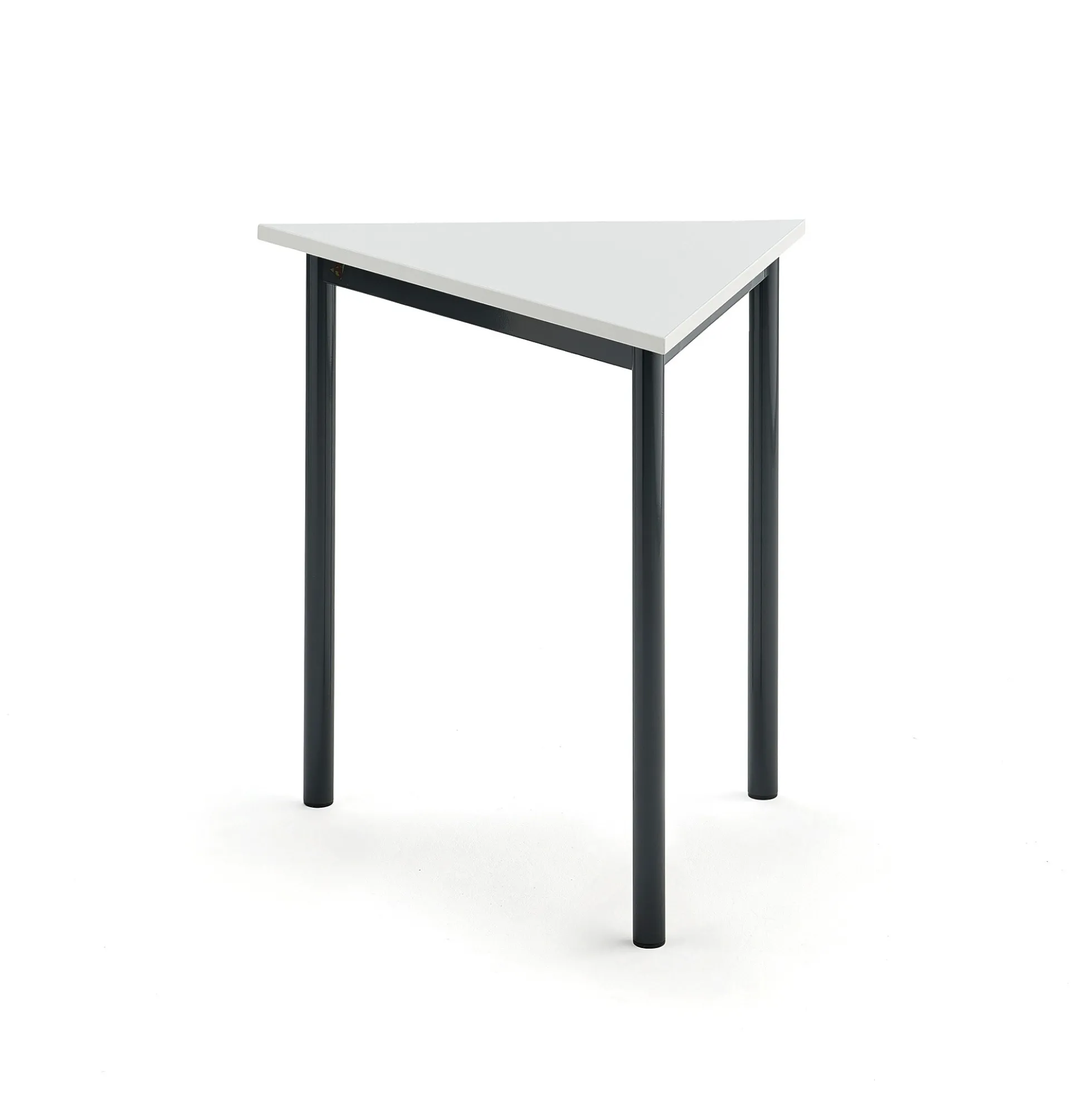 Pöytä BORÅS TRIANGEL 800x700x720 mm, valkoinen laminaatti, antrasiitinharmaa