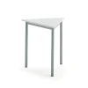 Pöytä BORÅS TRIANGEL 700x700x720 mm, valkoinen laminaatti, hopeanharmaa