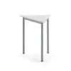Pöytä BORÅS TRIANGEL 700x600x720 mm, valkoinen laminaatti, hopeanharmaa