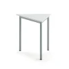 Pöytä BORÅS TRIANGEL 800x700x720 mm, valkoinen laminaatti, hopeanharmaa