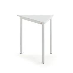 Pöytä BORÅS TRIANGEL 800x700x720 mm, valkoinen laminaatti, valkoinen
