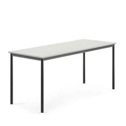 Pöytä BORÅS 1800x700x760 mm, harmaa laminaatti, antrasiitinharmaa
