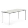 Pöytä BORÅS 1800x800x760 mm, harmaa laminaatti, hopeanharmaa