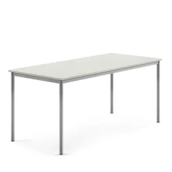 Pöytä BORÅS 1800x800x760 mm, harmaa laminaatti, hopeanharmaa
