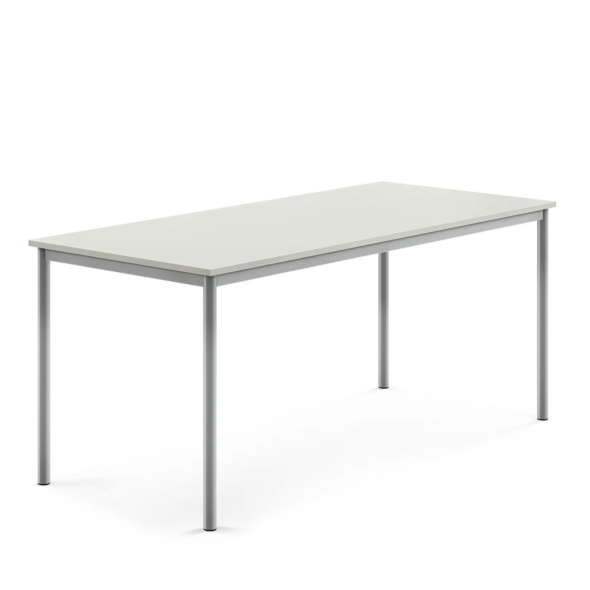 Pöytä BORÅS 1800x800x760 mm, harmaa laminaatti, hopeanharmaa