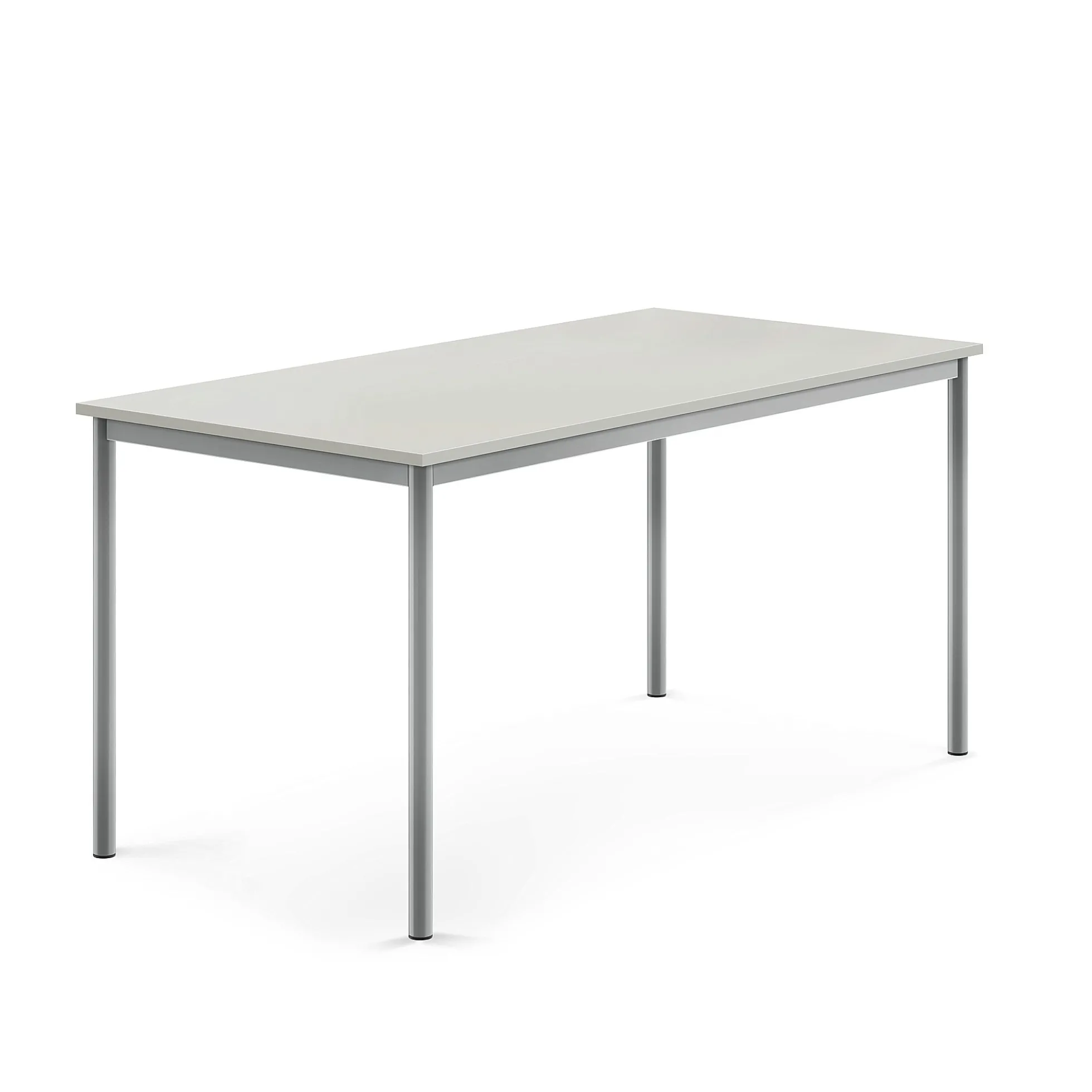 Pöytä BORÅS 1600x800x760 mm, harmaa laminaatti, hopeanharmaa