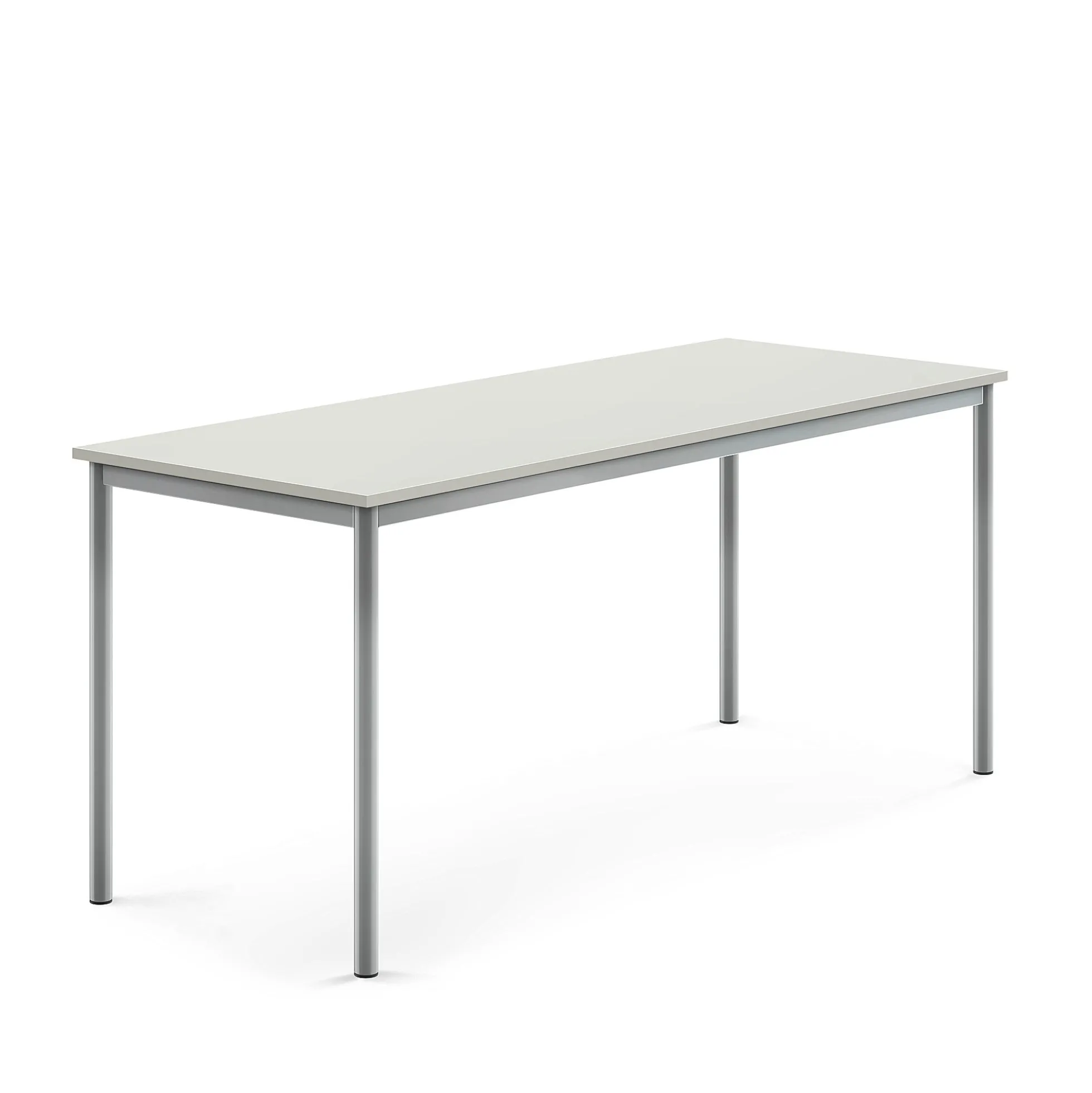 Pöytä BORÅS 1800x700x760 mm, harmaa laminaatti, hopeanharmaa