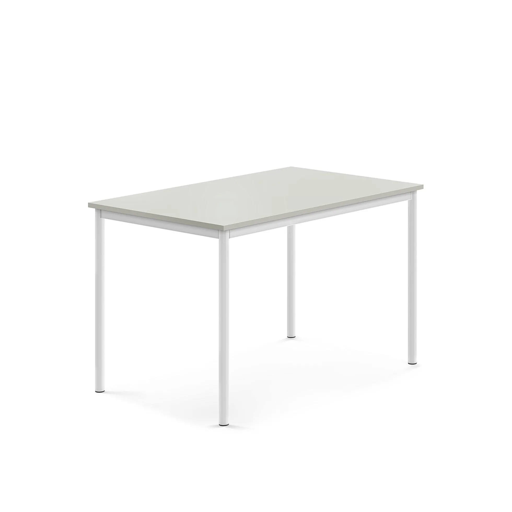 Pöytä BORÅS 1200x800x760 mm, harmaa laminaatti, valkoinen
