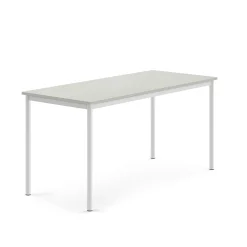 Pöytä BORÅS 1600x700x760 mm, harmaa laminaatti, valkoinen