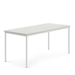 Pöytä BORÅS 1800x800x760 mm, harmaa laminaatti, valkoinen