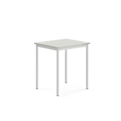 Pöytä BORÅS 700x600x760 mm, harmaa laminaatti, valkoinen