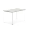 Pöytä BORÅS 1400x800x760 mm, harmaa laminaatti, valkoinen