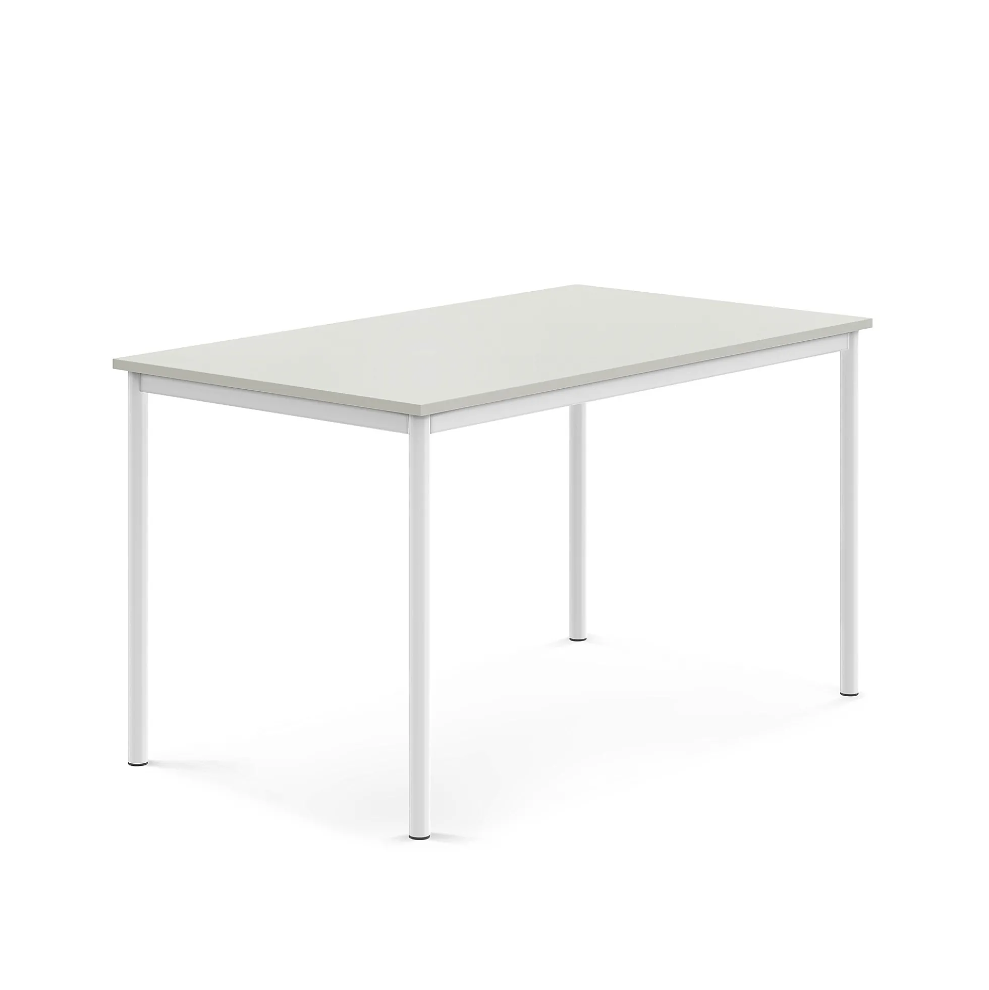 Pöytä BORÅS 1400x800x760 mm, harmaa laminaatti, valkoinen