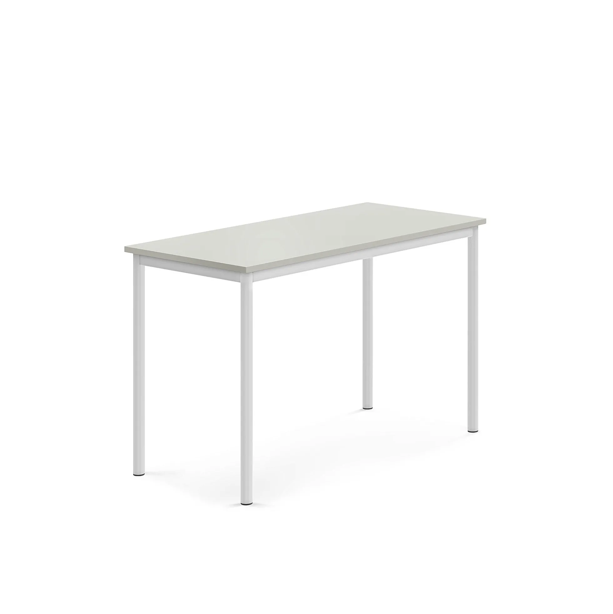 Pöytä BORÅS 1200x600x760 mm, harmaa laminaatti, valkoinen