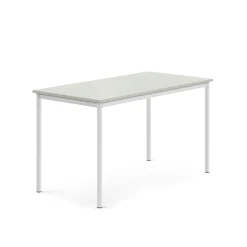 Pöytä BORÅS 1400x700x760 mm, harmaa laminaatti, valkoinen