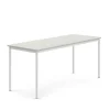 Pöytä BORÅS 1800x700x760 mm, harmaa laminaatti, valkoinen