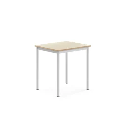 Pöytä BORÅS 700x600x720 mm, koivulamelli, valkoinen