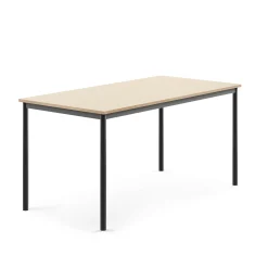 Pöytä BORÅS 1600x800x760 mm, koivulaminaatti, antrasiitinharmaa