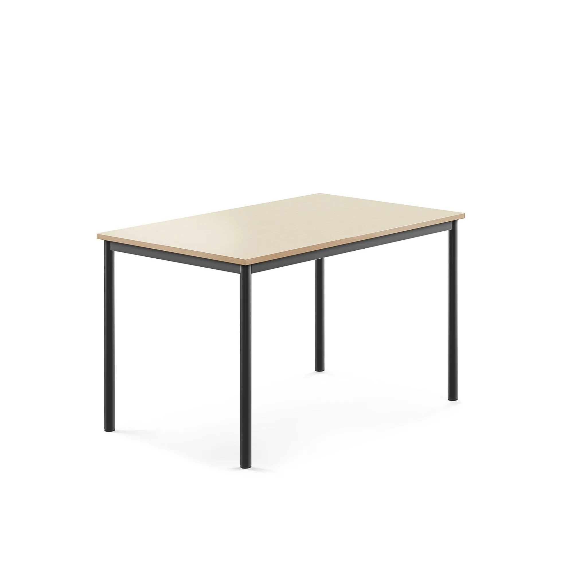 Pöytä BORÅS 1200x800x720 mm, koivulaminaatti, antrasiitinharmaa