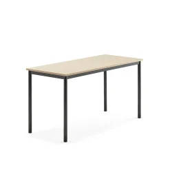 Pöytä BORÅS 1400x600x720 mm, koivulaminaatti, antrasiitinharmaa