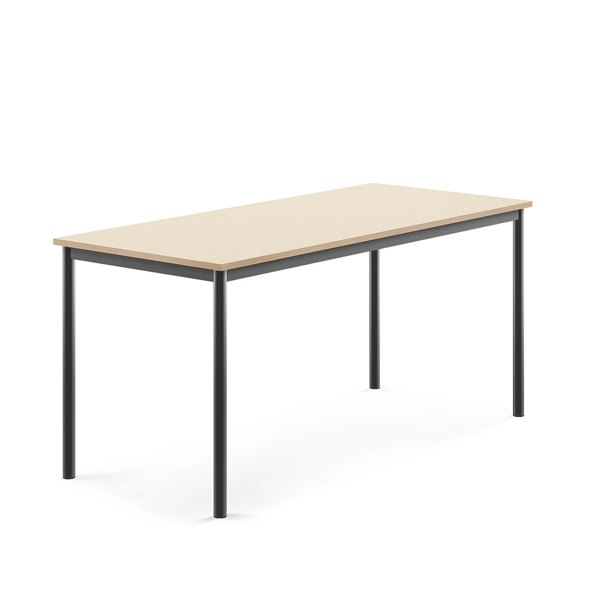 Pöytä BORÅS 1600x700x720 mm, koivulaminaatti, antrasiitinharmaa