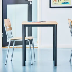 Pöytä BORÅS 700x600x720 mm, koivulaminaatti, antrasiitinharmaa