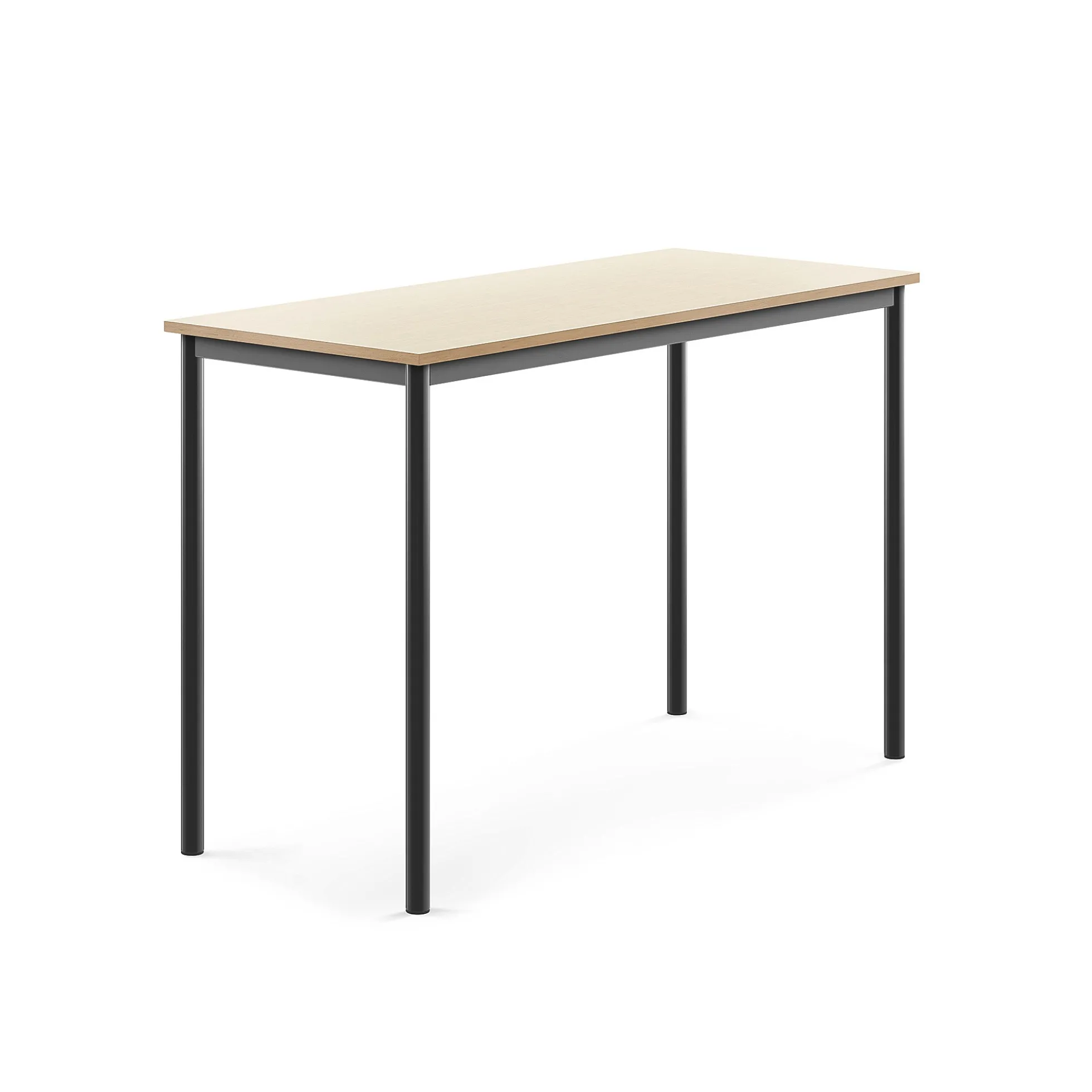 Pöytä BORÅS 1400x600x900 mm, koivulaminaatti, antrasiitinharmaa