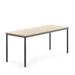 Pöytä BORÅS 1800x700x720 mm, koivulaminaatti, antrasiitinharmaa