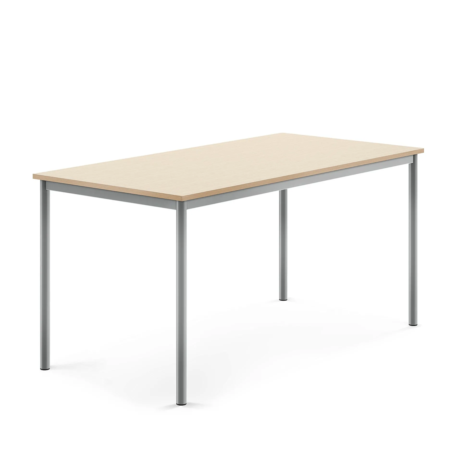 Pöytä BORÅS 1600x800x760 mm, koivulaminaatti, hopeanharmaa
