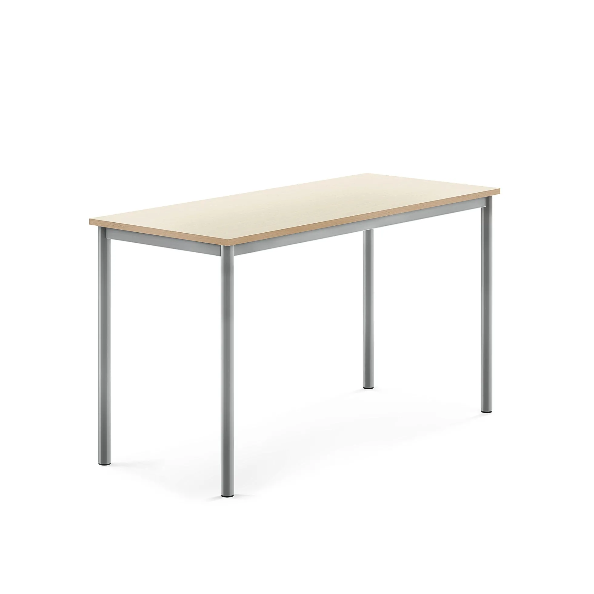 Pöytä BORÅS 1400x600x760 mm, koivulaminaatti, hopeanharmaa