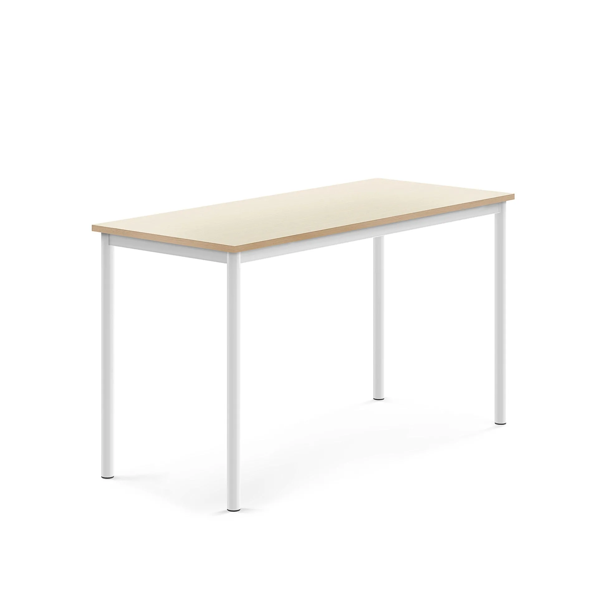 Pöytä BORÅS 1400x600x760 mm, koivulaminaatti, valkoinen