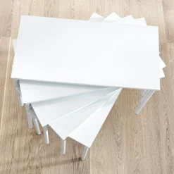 Pöytä BORÅS 1200x700x760 mm, koivulaminaatti, valkoinen