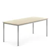 Pöytä BORÅS 1800x800x720 mm, korkeapainelaminaatti HPL, koivu, hopeanharmaa
