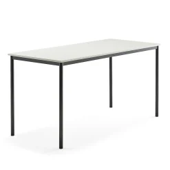 Pöytä BORÅS 1800x800x900 mm, valkoinen laminaatti, antrasiitinharmaa