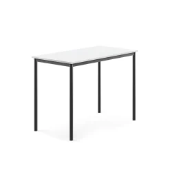 Pöytä BORÅS 1200x700x900 mm, valkoinen laminaatti, antrasiitinharmaa