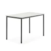 Pöytä BORÅS 1400x800x900 mm, valkoinen laminaatti, antrasiitinharmaa