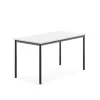 Pöytä BORÅS 1400x700x720 mm, valkoinen laminaatti, antrasiitinharmaa