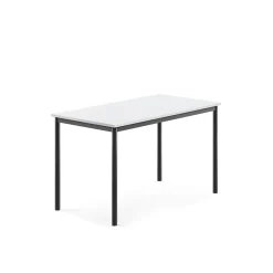 Pöytä BORÅS 1200x700x720 mm, valkoinen laminaatti, antrasiitinharmaa