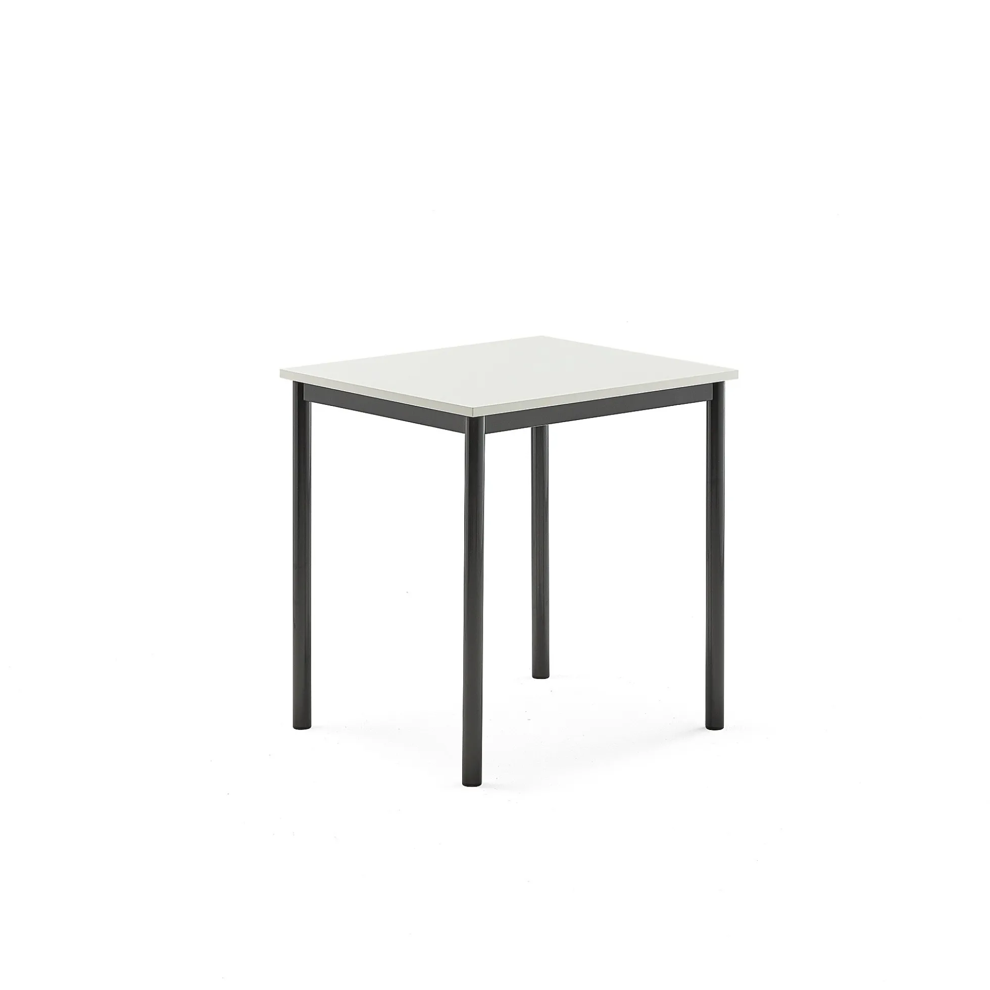 Pöytä BORÅS 700x600x720 mm, valkoinen laminaatti, antrasiitinharmaa