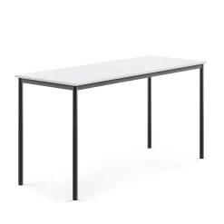 Pöytä BORÅS 1800x700x900 mm, valkoinen laminaatti, antrasiitinharmaa