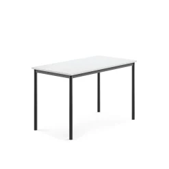 Pöytä BORÅS 1200x700x760 mm, valkoinen laminaatti, antrasiitinharmaa