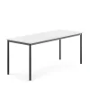 Pöytä BORÅS 1800x700x720 mm, valkoinen laminaatti, antrasiitinharmaa